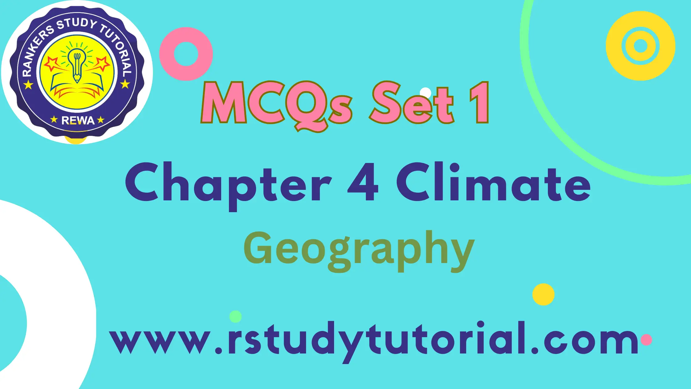 MCQs Geography Class 9 Chapter 4 Climate Set 1