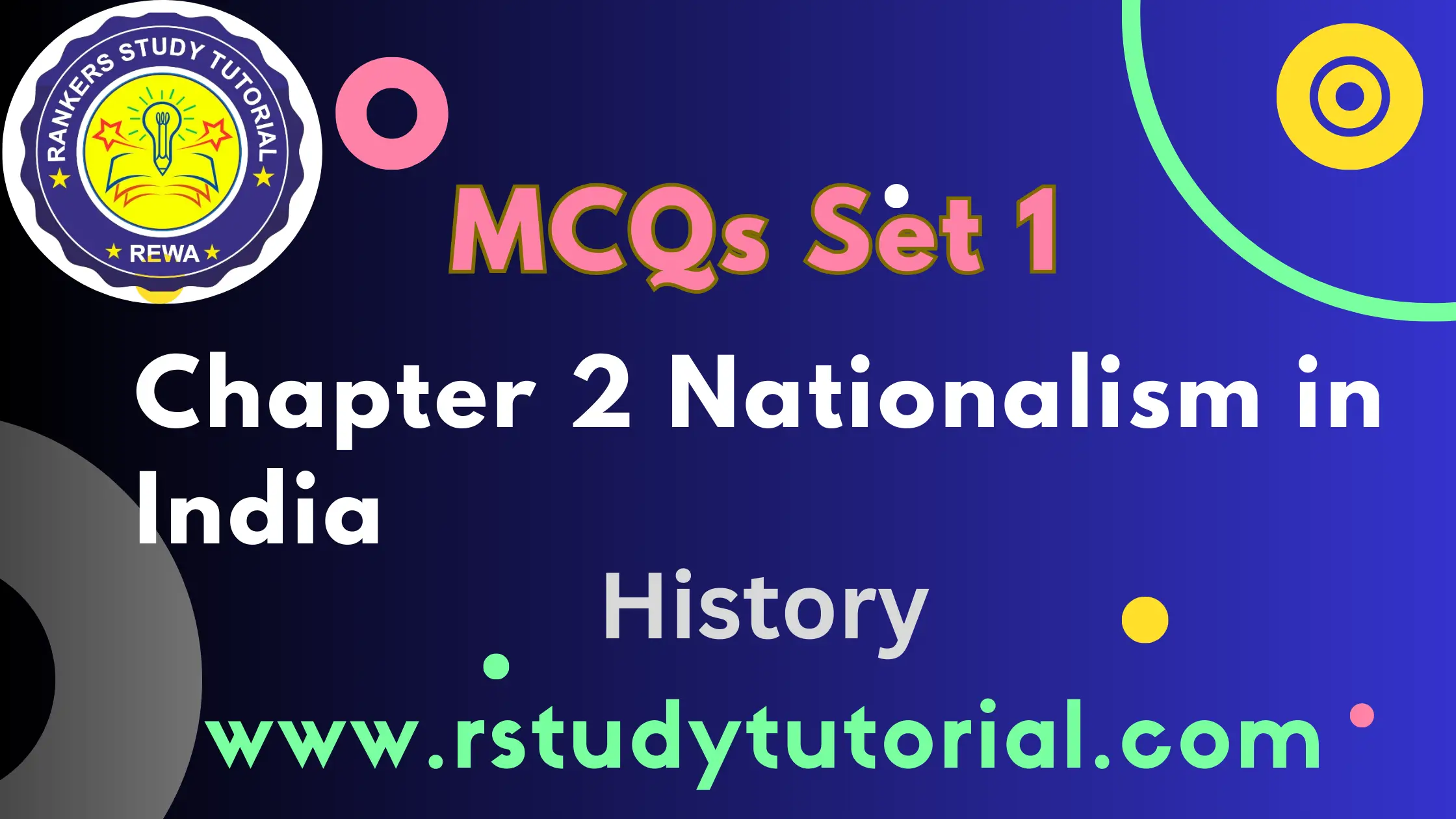 MCQs History Class 10 Chapter 2 Nationalism in India Set 1