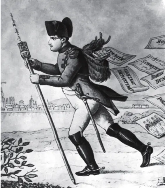 Fig. 5 - Napoleon as the courier of Rhineland