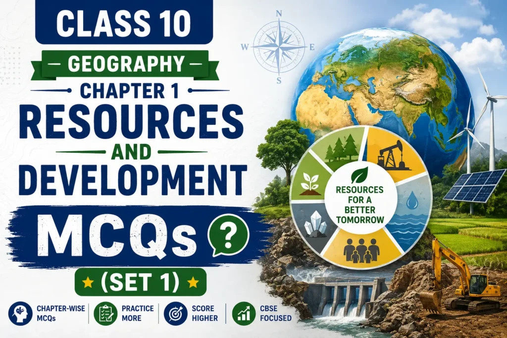 Home class 10 geography chapter 1 resources and development mcqs (set 1)