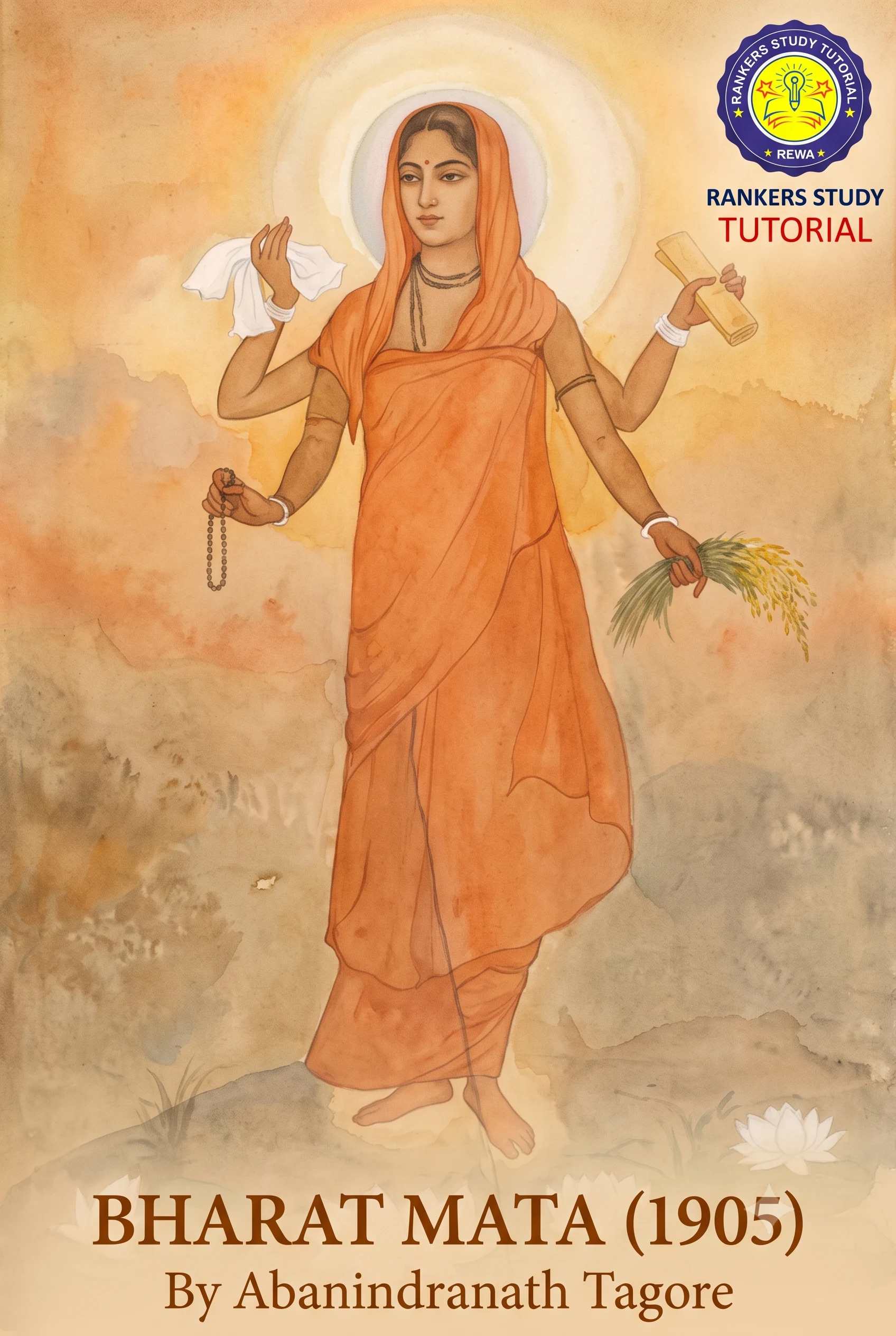 Painting of Bharat Mata by Abanindranath Tagore 1905