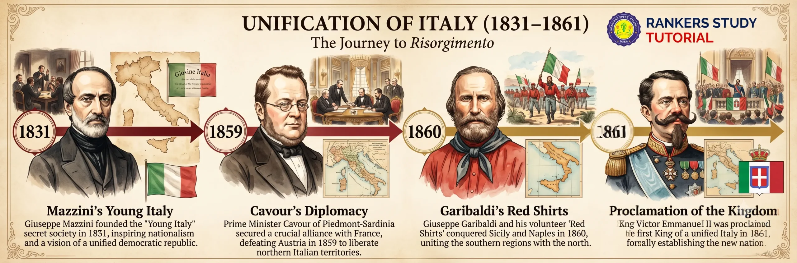 Concept Map and Timeline of Italian Unification