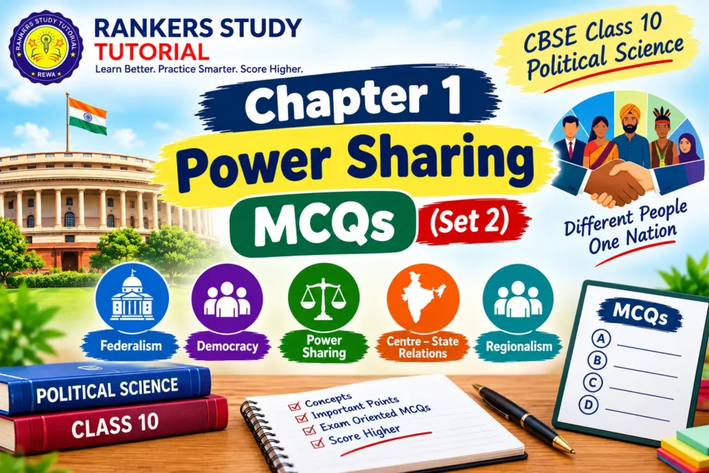 Home cbse class 10 politics chapter 1 power sharing mcqs set 2