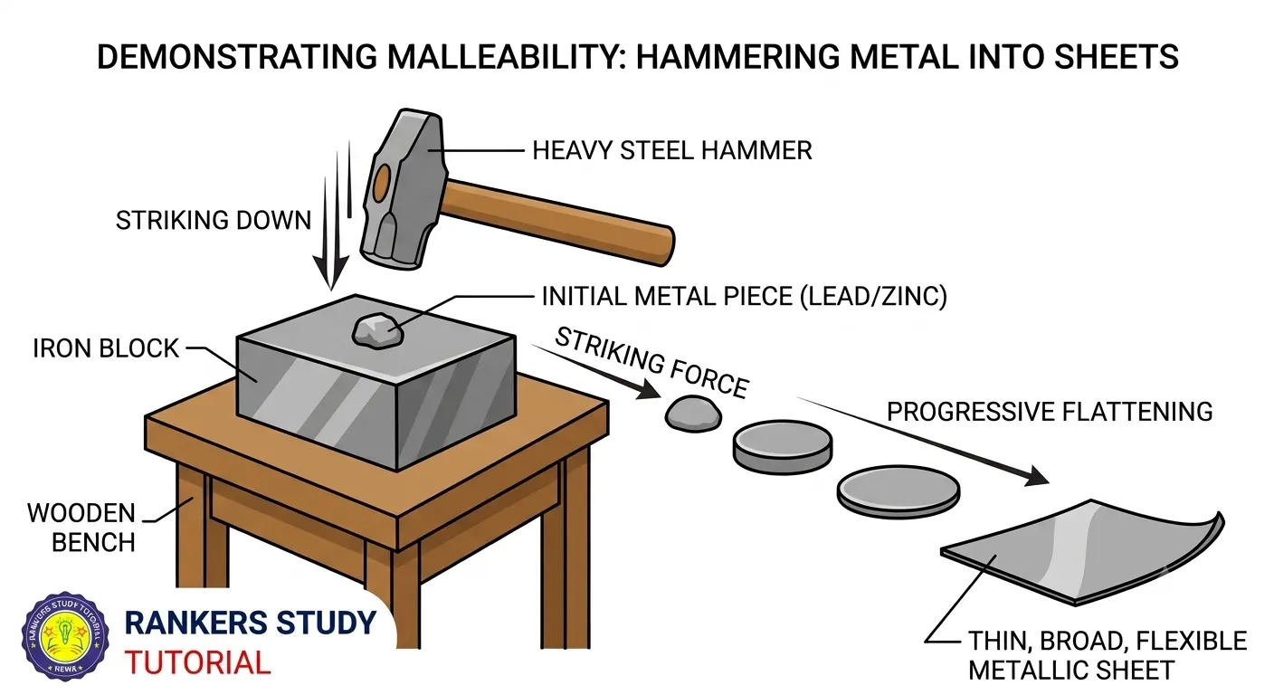 Hammering Metals to Test Malleability