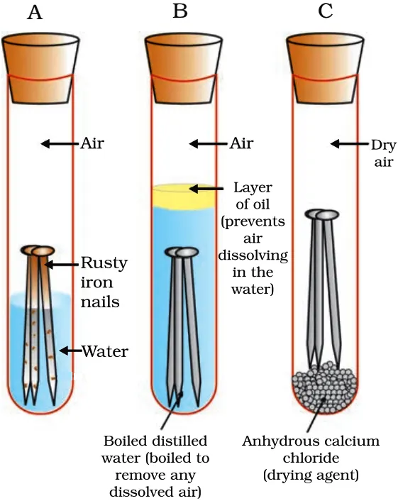 Fig. 3.13 Conditions under which iron rusts