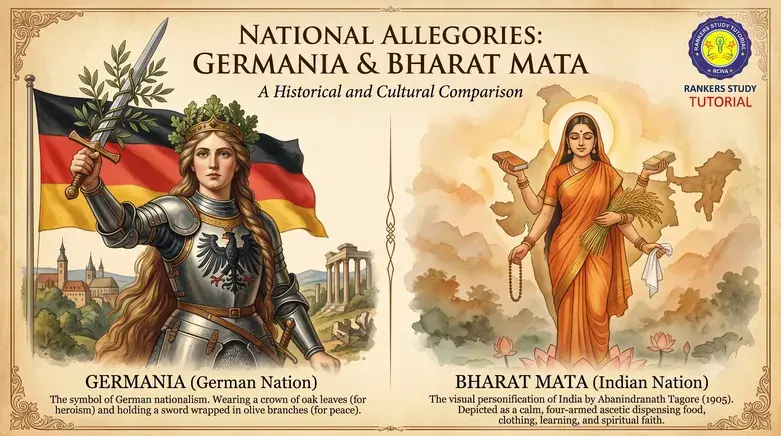 Comparison between Germania of Europe and Bharat Mata of India