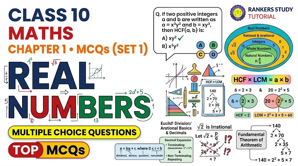 Class 10 Maths Chapter 1 MCQs Set 1 - Real Numbers