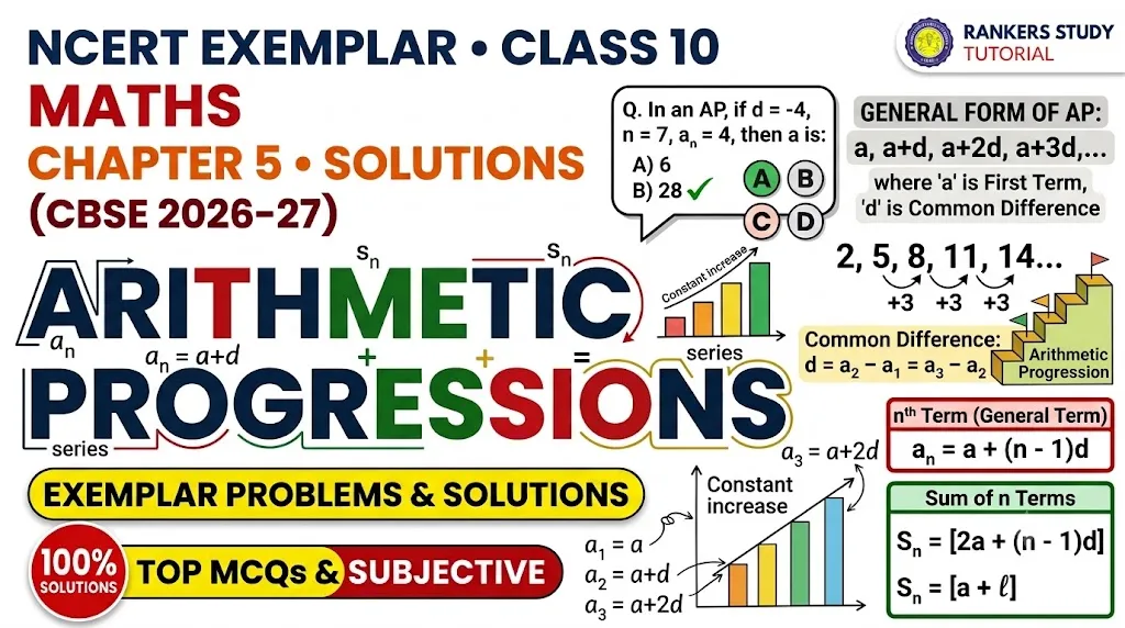 NCERT Exemplar Class 10 Maths Chapter 5 Arithmetic Progressions Solutions (CBSE 2026-27)