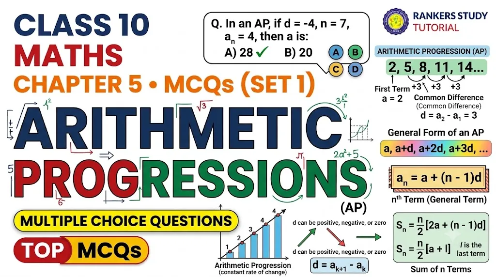 Class 10 Maths Chapter 5 MCQs Set 1 - Arithmetic Progressions
