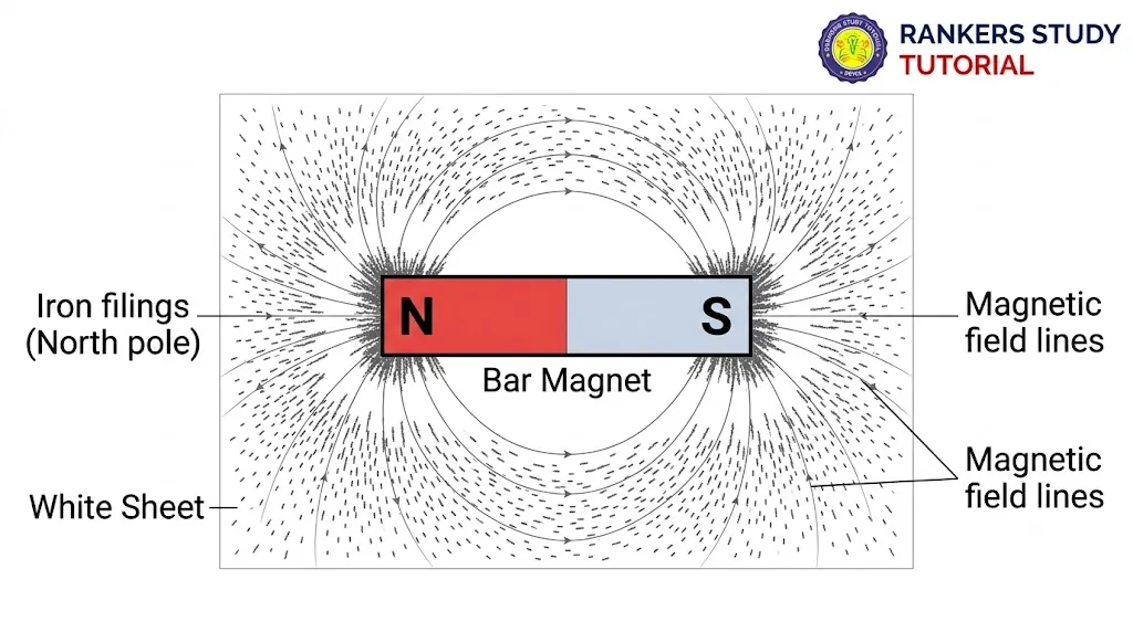 Activity 12.2 Iron filings alignment around bar magnet
