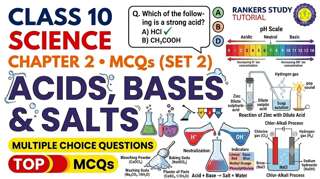 Class 10 Science Chapter 2 MCQs Set 2 - Acids Bases and Salts