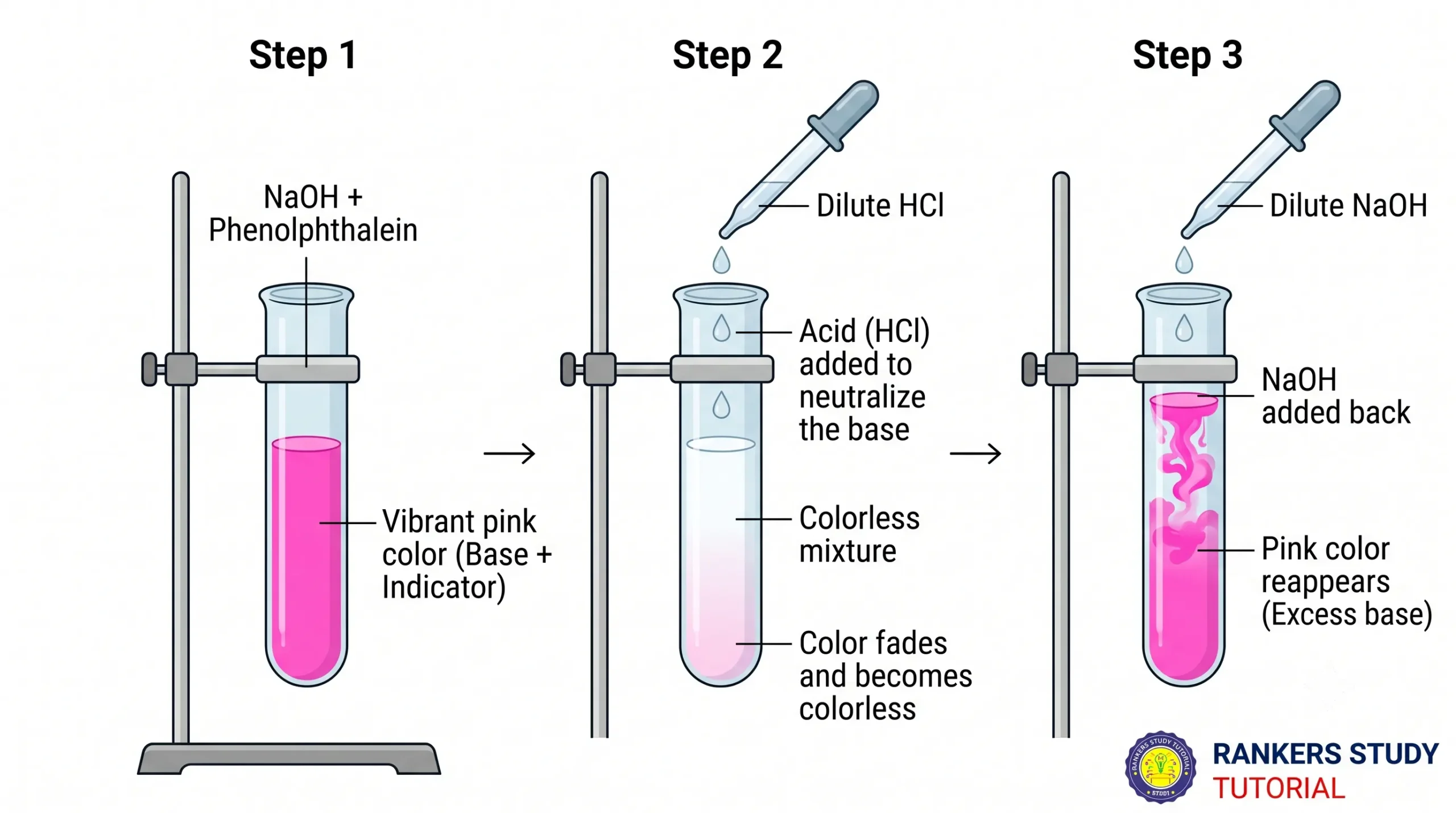 Neutralisation Reaction with Phenolphthalein