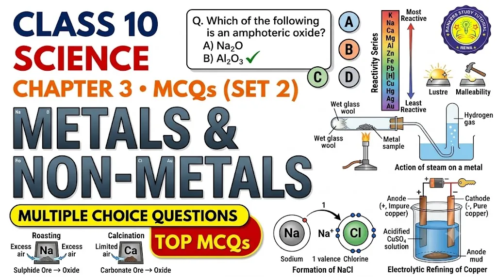 Class 10 Science Chapter 3 MCQs Set 2 - Metals and Non-metals