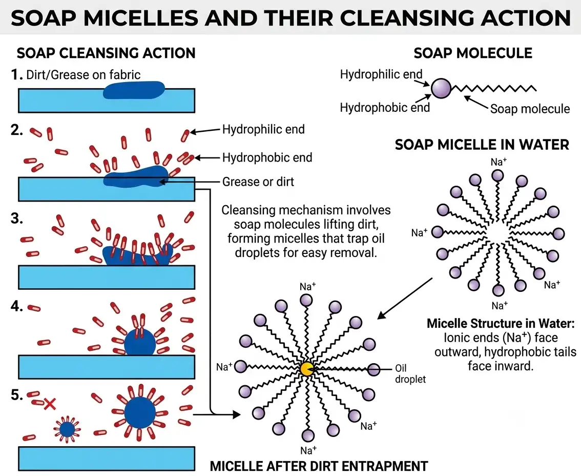 Oil-Water Emulsification and Micelle Action