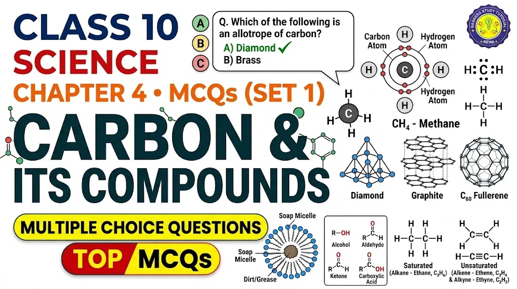 Class 10 Science Chapter 4 MCQs Set 1 - Carbon and its Compounds