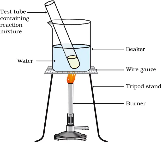 Fig. 4.11 Formation of ester in a water bath
