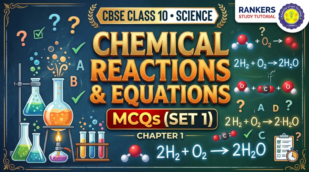 Home class 10 science chapter 1 chemical reactions and equations mcqs set 1 Banner Image
