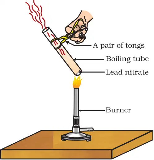Fig. 1.5 Thermal decomposition of lead nitrate