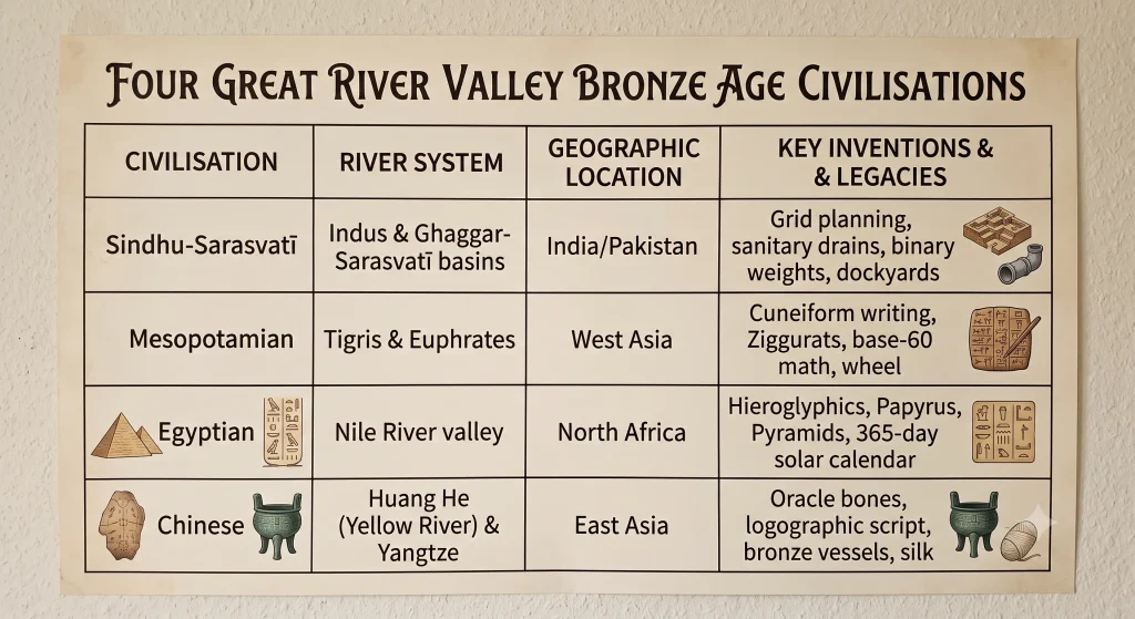 Class 9 Social Science (History) — Chapter 4: Early Humans and Beginning of Civilisation class 9 four great river valleys