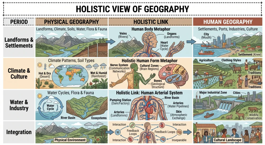 Class 12 Geography (Fundamentals of Human Geography) — Chapter 1: Human Geography: Nature and Scope geo 12 01 holistic view