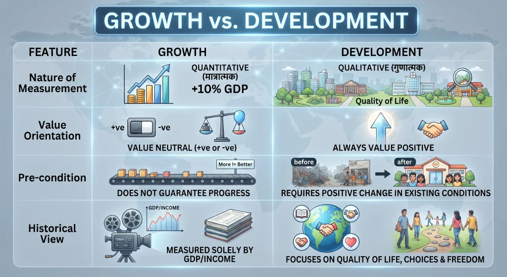 Class 12 Geography (Fundamentals of Human Geography) — Chapter 3: Human Development g 12 03 groth vs development
