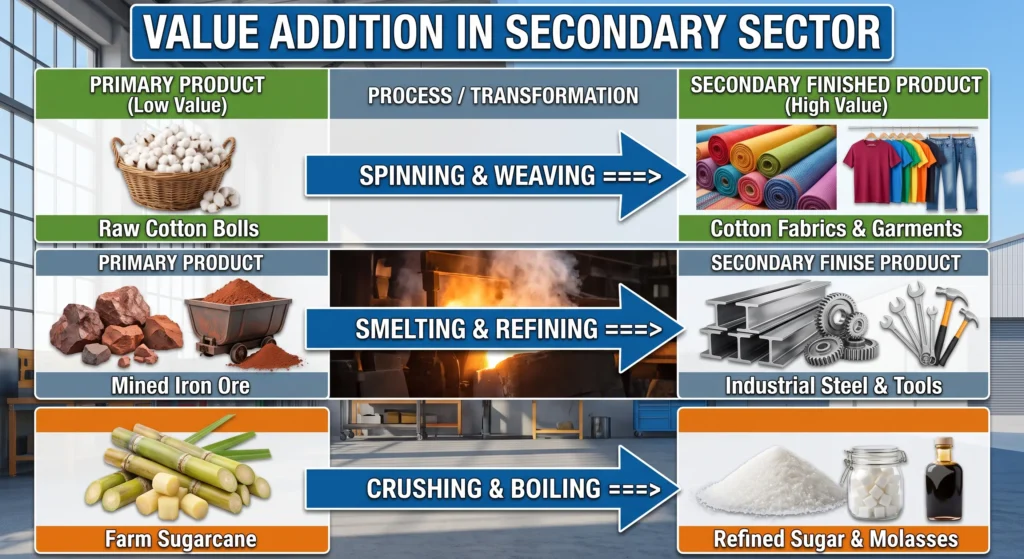 Class 12 Geography (Fundamentals of Human Geography) — Chapter 5: Secondary Activities g 12 05 value addition secondary