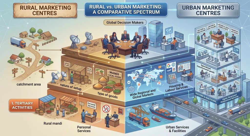 Class 12 Geography (Fundamentals of Human Geography) — Chapter 6: Tertiary and Quaternary Activities g 12 06 rural urban